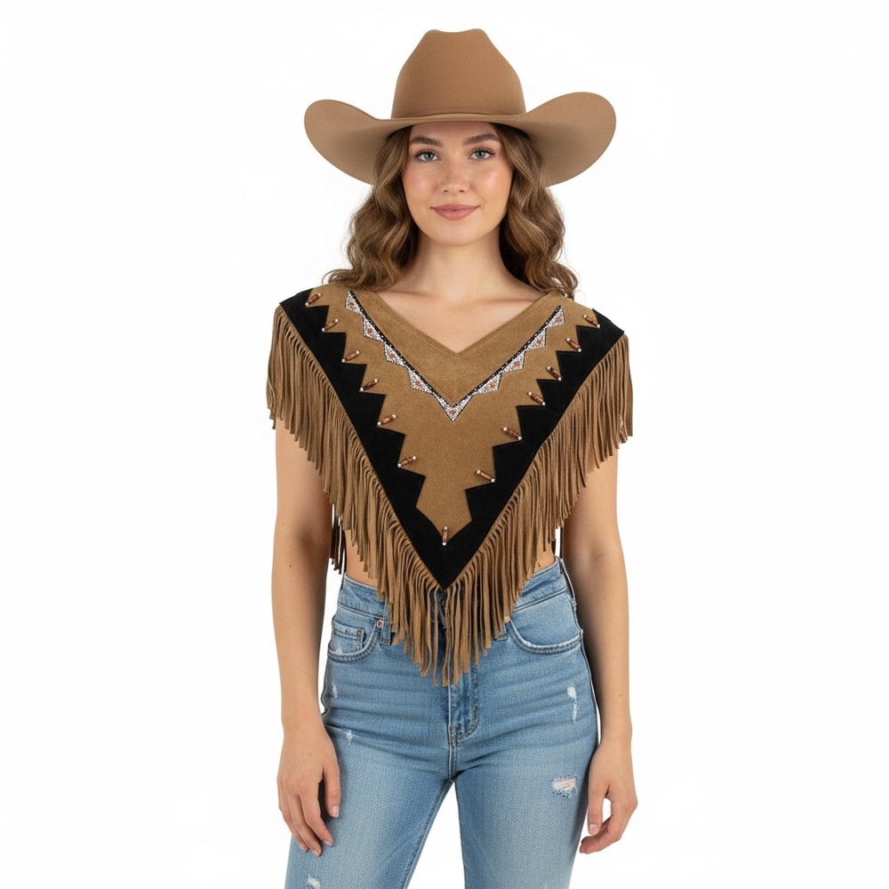 Vintage Brown and Black Fringe Western Cape